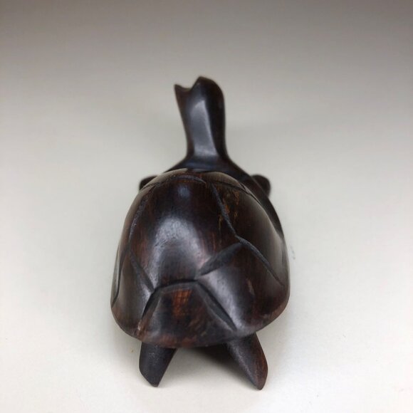 Small Hand Carved Wooden Turtle - Picture 2 of 8